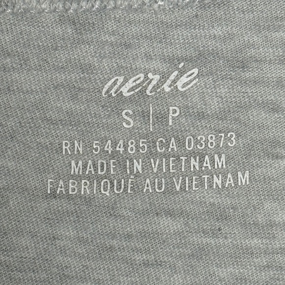Aerie Womens T-Shirt S Gray Scoop Neck Casual‎ Heather Oversized Lounge Basics - Picture 3 of 8